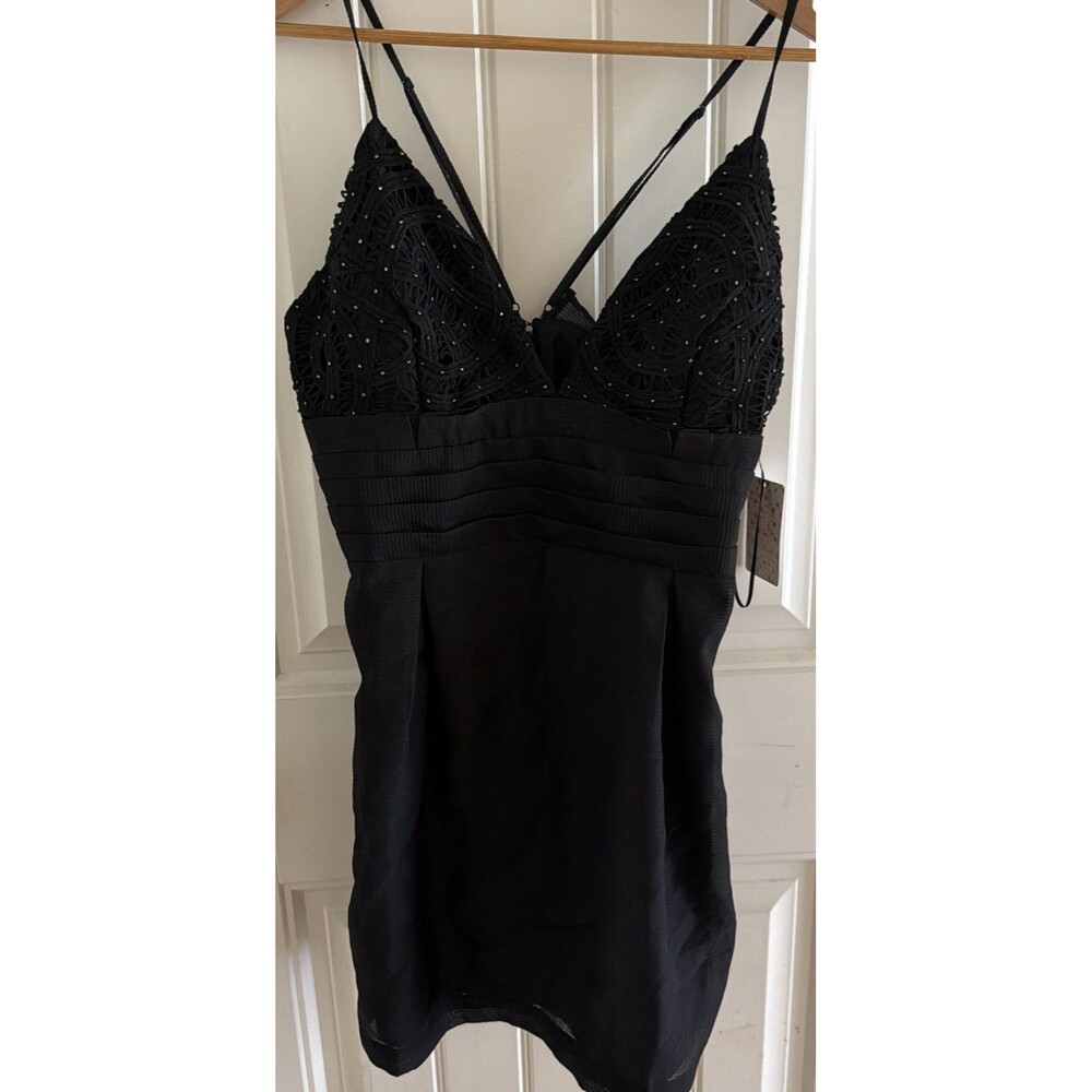Free People Women's Dress 12 Embellished Gothic Club Mini Cocktail Party